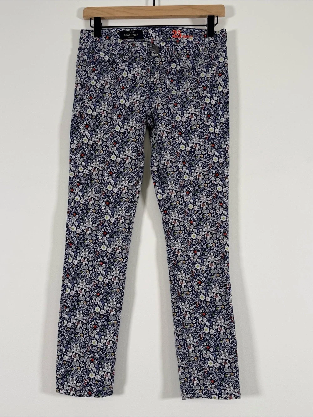 J.Crew Toothpick Liberty Print Skinny‎ Jeans Women’s Size 25